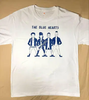미착용 THE BLUE HEARTS 티셔츠 화이트 면 100% 4인용