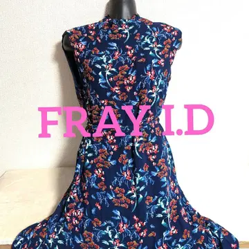 ej11 FRAY I.D 네이비 꽃무늬 슬리브리스 원피스 여성용 S