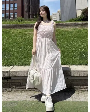 프릴 셔링 원피스 올리브 드 올리브