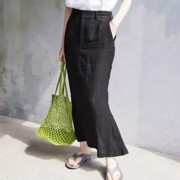 SLOBE IENA 린넨 타이트 롱 스커트 린넨 스커트
