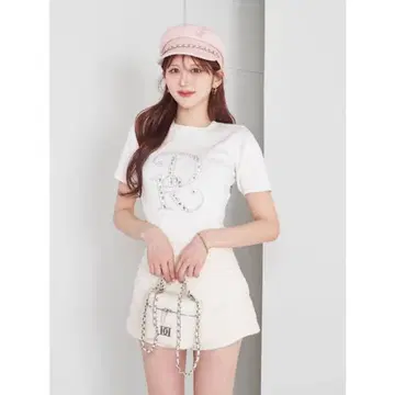 다리치 비쥬 DR 니트 탑 화이트