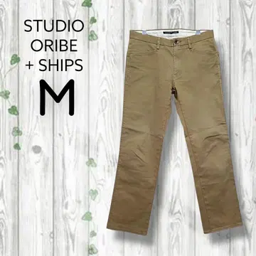 studio oribe + SHIPS 치노 팬츠 스트레치 카키