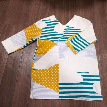 SOU SOU 다카시마 주름 40/40 카라 지반 6부 길이 달빛