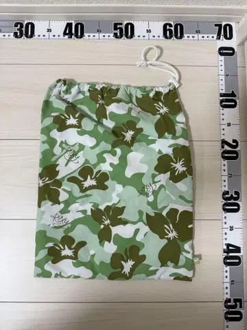 그린 카모 패턴 복조리 주머니 록시