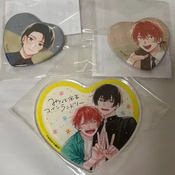 미나토 상사 코인 세탁소 아크릴 코스터, 캔뱃지