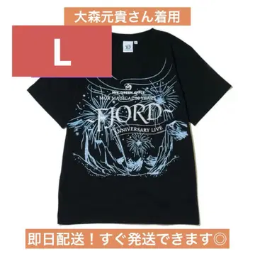 Mrs.GREEN APPLE FJORD 글리터 로고 티셔츠 블랙 L