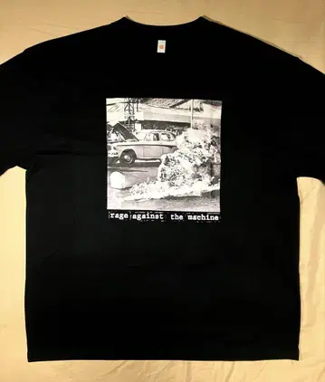 미착용 레이지 어게인스트 더 머신 티셔츠 블랙 면100% 2XL