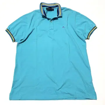미사용 ETRO 에트로 피케 셔츠 2XL 빅 사이즈 블루 계열 이탈리아제