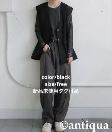 antiqua/pattern torso 린넨 베스트