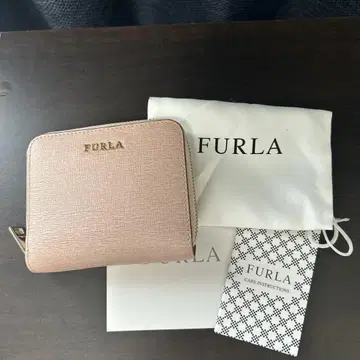 새상품급 FURLA 훌라 두겹 지갑 가죽 핑크 지퍼 여성용