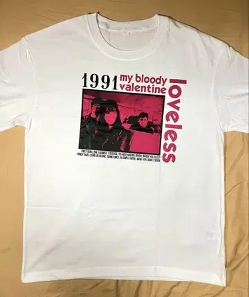 미착용 마이 블러디 발렌타인 러브리스 티셔츠 면100% L 사이즈