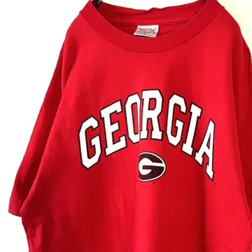 TCX 어패럴 조지아 GEORGIA 티셔츠 L 레드 빨간색 구제 의류