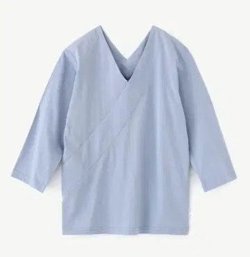 SOU SOU 카라 지반 7부 기장 스카이블루