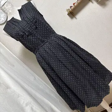 새상품급 캐서린 로스 린넨 도트 원피스