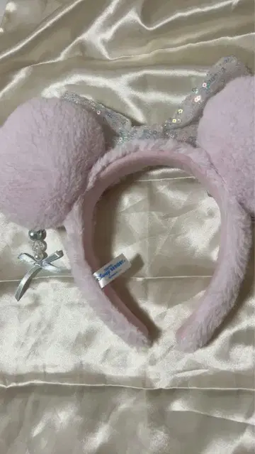 디즈니 핑크색 푹신푹신 머리띠