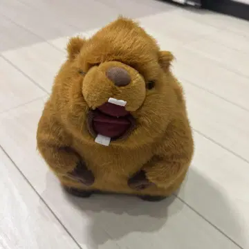 (음성 포함) 마모트 봉제 인형 폭신폭신 브라운