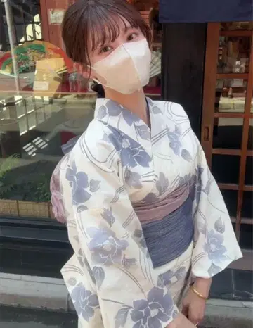 GRL 보카시 꽃무늬 유카타 세트