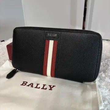 BALLY 발리 장지갑 라운드 지퍼 오거나이저 가죽 블랙
