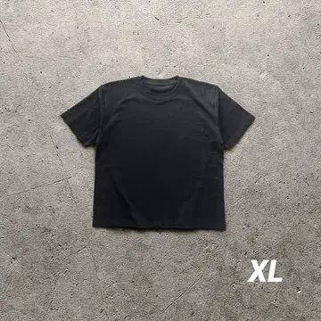 크롭 티셔츠 시티 보이 블랙 무지 블랙 티셔츠 XL