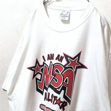 포트&컴퍼니 MSA 올스타 로고 티셔츠 화이트 화이트 XL 구제 의류