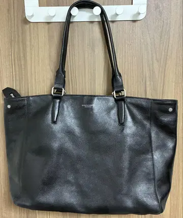 BLACK LABEL 블랙 가죽 토트백