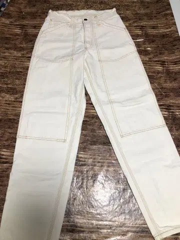 프리휠러스 화이트 워크 팬츠 w28