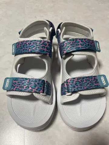 VANS 레오파드 무늬 스포츠 샌들 24cm 화이트