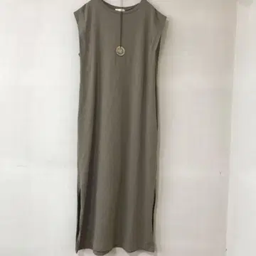 어스 뮤직 & 에코로지 슬리브리스 롱 원피스 코튼