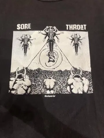 SORE THROAT 빈티지 티셔츠 CRUST 하드코어 펑크
