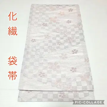 새상품 화학 섬유 후쿠로 오비 여름 아이템 연보라 핑크 폴리에스테르 명주