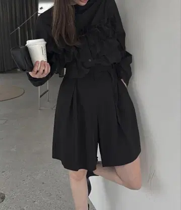 WILLFULLY 오간자 프릴 레이어드 포인트 개더 슬리브 SH