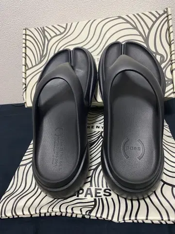 paes 블랙 타비 샌들 리커버리 샌들 26cm