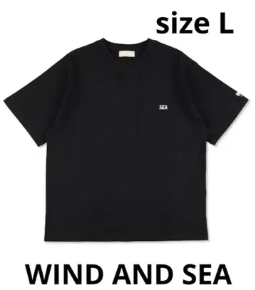 WIND AND SEA 윈드앤씨 가슴 포켓 반팔 티셔츠 L 사이즈/블랙