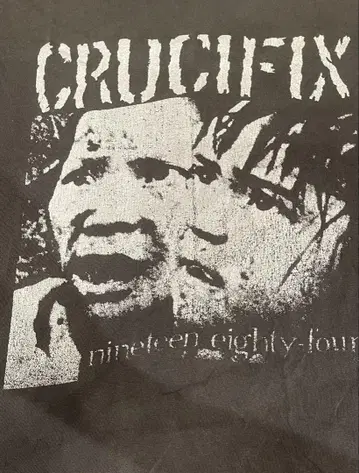 CRUCIFIX 빈티지 티셔츠 CRUST 하드코어 펑크