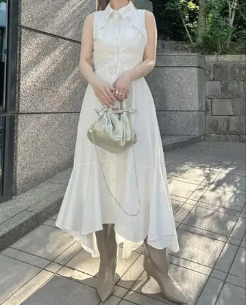 snidel 일레헴 셔츠 원피스 스나이델