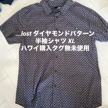 ...lost 다이아몬드 패턴 반팔 셔츠 XL 하와이 구매 택 미사용