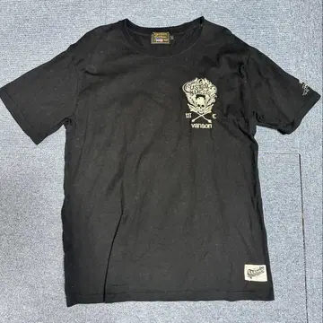 vanson CUSTOM DESIGN 스컬 자수 티셔츠 L 사이즈