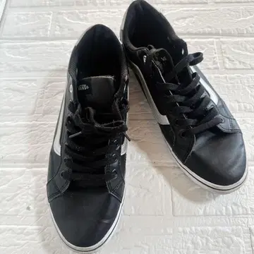 남성용 Vans 블랙 스니커즈 레이스업 28cm
