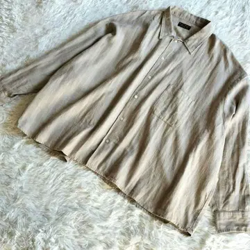 저널 스탠다드  넓은 소매 린넨 혼방 베이지 긴팔 셔츠