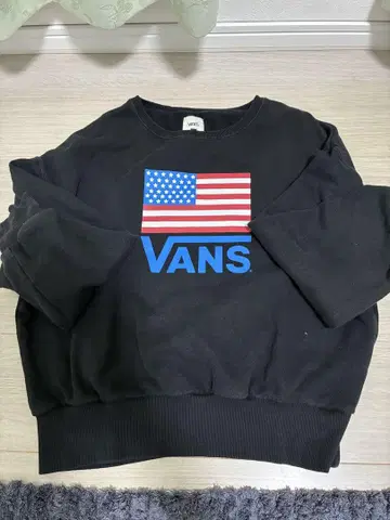 VANS/반스 루즈 실루엣 아메리칸 플래그 프린트 맨투맨