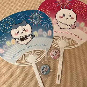 치이카와 (먼작귀) 쿠라스시 부채 캔뱃지
