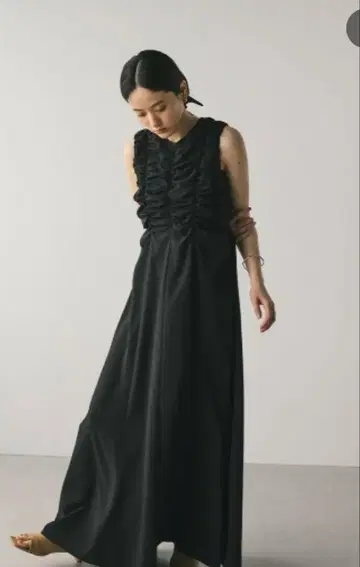 STYLEMIXER 셔링 캐서 원피스 M 사이즈 블랙