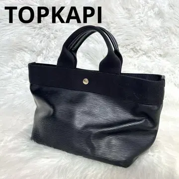 TOPKAPI 탑카피 네오 가죽 토트백 미니 핸드백 블랙