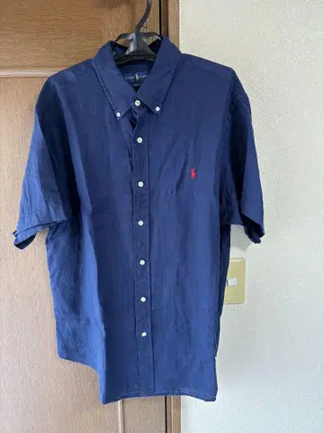 Ralph Lauren 네이비 린넨 반팔 셔츠 XL
