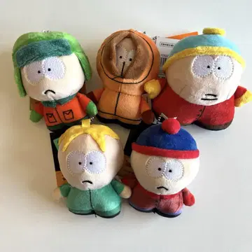 새상품 사우스 파크 마스코트 봉제 인형 키링 5개 컴플리트