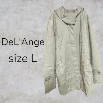 DeL' Ange 트렌치코트 베이지 미들 기장 심플 후드 부착