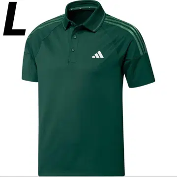 L) 아디다스 adidas 골프웨어 그린 3줄 반팔 신축성 있음