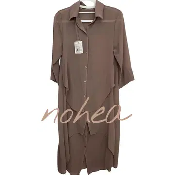 nohea 롱 기장 비침 시스루 셔츠