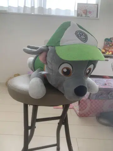 파우 패트롤 봉제 인형 약 40cm 그레이/그린 록키