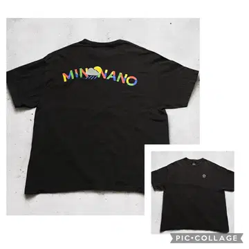 고품질 Minnano Alwayth 애플 버터 스토어 콜라보 티셔츠 블랙